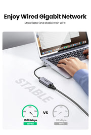 Adaptador de red USB 3.0 a Ethernet RJ45 UGREEN para PC, Windows 10, Xiaomi Mi Box 3/S y Nintendo Switch