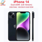 iPhone 14 liberado, 128GB/256GB ROM, 6GB RAM, 6.1" Super Retina OLED original, Face ID, NFC, chip A15 Bionic, 5G, doble eSIM, teléfono móvil