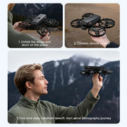 Dron GPS Lenovo M8, cámara dual HD 8K, evitación inteligente de obstáculos, motor sin escobillas, control por pantalla WIFI 5G, dron RC con GPS