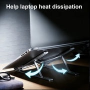 Soporte plegable DITONG para MacBook, soporte ajustable para computadora, PC y tablet, base para laptop con disipación de calor