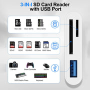 Adaptador de lector de tarjetas SD y TF para iPhone, cámara, Samsung, Xiaomi, iPad, lector de tarjetas de memoria USB, visor de cámaras de seguimiento