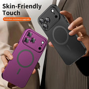 Buckle Type Metal Phone Case For Iphone 13 14 15 16 17 18 Pro Max Aluminum Frame Magnetic Phone Cover For Magsafe PC Back Panel