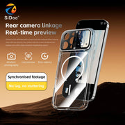 Nueva cámara de pantalla inteligente con visualización de fotos en tiempo real, grabación, juegos, aplicación de funda protectora móvil en línea