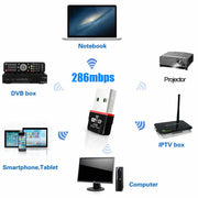 Adaptador Wi-Fi mini de red con señal Wi-Fi 6 para PC de escritorio, sin necesidad de controladores, tarjeta de red 2.4G, conexión USB plug and play