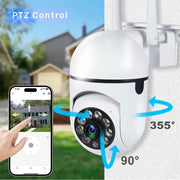 Cámara PTZ de vigilancia de seguridad inalámbrica IP Wifi de 8MP, zoom 4X, seguimiento, audio bidireccional, cámara de visión nocturna a color HD