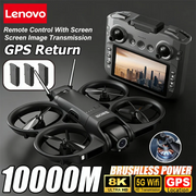 Drone Lenovo Z906 8K HD con evasión de obstáculos inteligente, control remoto con pantalla grande, motor sin escobillas, plegable y GPS