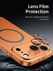Buckle Type Metal Phone Case For Iphone 13 14 15 16 17 18 Pro Max Aluminum Frame Magnetic Phone Cover For Magsafe PC Back Panel