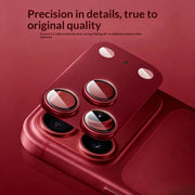 2 unidades de protector de lente Aomor para iPhone 18 17 Pro Max, de metal con fuerte adsorción, vidrio templado 9H, cubierta protectora completa para la cámara