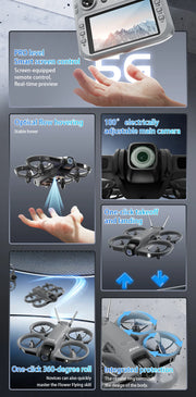 Drone Lenovo Z906 8K HD con evasión de obstáculos inteligente, control remoto con pantalla grande, motor sin escobillas, plegable y GPS