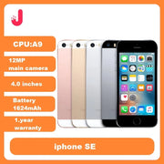 Apple iPhone SE original desbloqueado, 2 GB de RAM, 16 GB/32 GB/64 GB de ROM, teléfono móvil, chip A9, iOS 9, doble núcleo, 4G LTE, pantalla de 4,0'', smartphone con huella dactilar