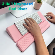 Reposamuñecas para teclado, soporte ergonómico de espuma viscoelástica para escribir y jugar, almohadilla inclinada para teclado, accesorios de escritorio estéticos