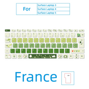 Pegatina de teclado de ordenador de dibujos animados, apta para Microsoft Surface Book, Laptop Go 1/2/3, Pro 4/5/6/7/8/9/10/11, adhesivo de teclas (francés)