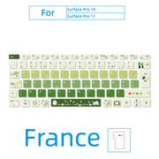 Pegatina de teclado de ordenador de dibujos animados, apta para Microsoft Surface Book, Laptop Go 1/2/3, Pro 4/5/6/7/8/9/10/11, adhesivo de teclas (francés)