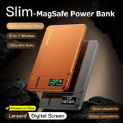 Batería externa magnética de 10000 mAh, carga inalámbrica de 15 W, batería externa PD de 20 W de carga rápida para MagSafe iPhone 12-17 Pro Watch