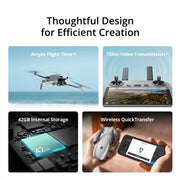 Dron inteligente DJI Lito X1, fotos de 48 MP, cámara lenta 4K/100 fps, D-Log M de 10 bits, almacenamiento interno de 42 GB, cuadricóptero RC plegable
