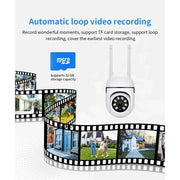 Cámara PTZ de vigilancia de seguridad inalámbrica IP Wifi de 8MP, zoom 4X, seguimiento, audio bidireccional, cámara de visión nocturna a color HD