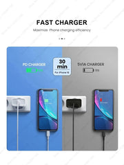 Cargador rápido PD de 40 W para iPhone 15 11 12 13 14 16 Pro Max, cable de carga rápida para cargador de iPhone 16 15 14 Plus, accesorios para teléfonos