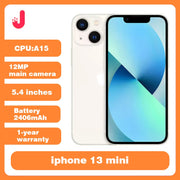 Apple iPhone 13 Mini original desbloqueado, pantalla Super Retina XDR de 5.4", 4 GB de RAM, 128/256 GB, chip A15 Bionic, 5G, teléfono móvil usado