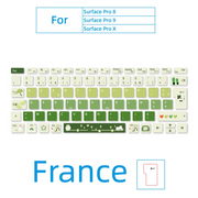 Pegatina de teclado de ordenador de dibujos animados, apta para Microsoft Surface Book, Laptop Go 1/2/3, Pro 4/5/6/7/8/9/10/11, adhesivo de teclas (francés)