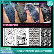 VORMIR 50pcs Protector de pantalla mate con diseño de hidrogel de TPU, pegatinas de piel para teléfono para máquina de corte de plotter, uso en tiendas 3C