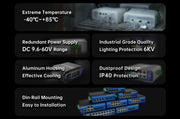 Switch Ethernet industrial PUSR de 5/8 puertos 100/1000Mbps Gigabit RJ45 IP40 6KV Uplink IP no gestionado Plug&Play USR-ISG