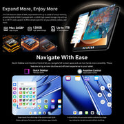 Tableta Teclast T65 de 13.4" 2K 120Hz Android 16, Unisoc T7280 Octa Core, máx. 26GB RAM, 128GB ROM, 8000mAh, 4G LTE