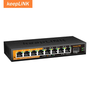 Switch gestionado web KeepLiNK de 9 puertos 2.5G | 8x 2.5GbE + 1x Uplink 10G SFP+ | Ethernet de red multigigabit con IGMP Snooping