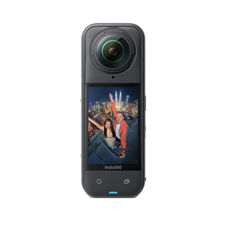 Insta360 X5: cámara de acción 360° 8K resistente al agua, líder en baja iluminación, efecto de palo de selfie invisible, lente resistente y reemplazable, batería de 3 horas, protector contra viento integrado, estabilización, diseño de triple chip IA