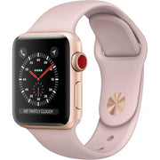 Apple Watch Series 3 Aluminio 38mm A1858 (Solo GPS, sin datos móviles) Oro - Reacondicionado en buen estado
