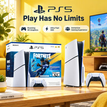 1TB SSD PlayStation 5 Slim Disc Edition Console – Fortnite Flowering Chaos Bundle, 4K UHD Blu-ray, 4K Gaming, Up to 120Hz, DualSense Wireless Controller