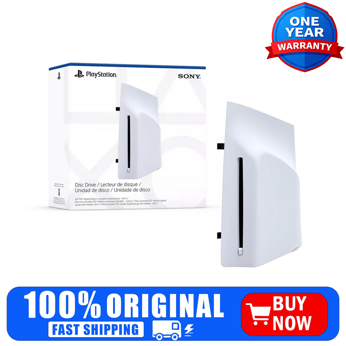 Disc Drive For Sony PlayStation 5 Digital Edition Consoles (slim)