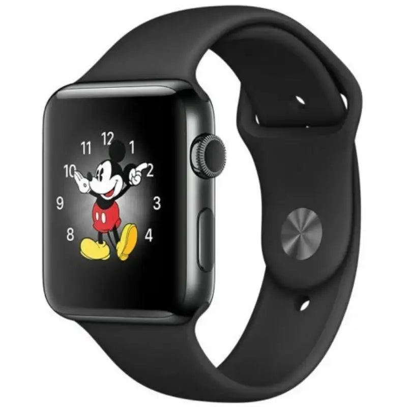 Apple Watch Series 2 de acero inoxidable de 38 mm A1757 (solo GPS, sin red celular), color negro espacial, reacondicionado en excelente estado