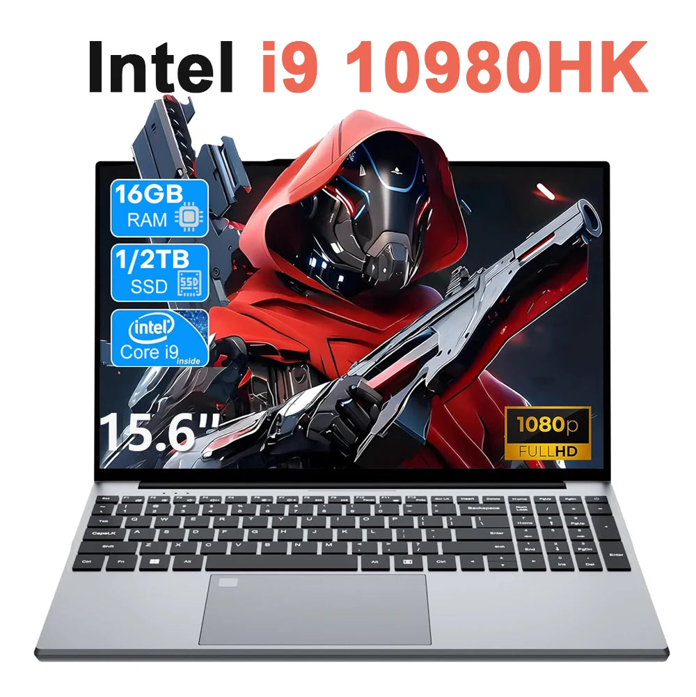 New Intel i9-10980HK/9900U Laptop Computer PC  Windows 11 Backlit Keyboad Notebook 16GB RAM 1TB SSD 15.6" Office Study Computers