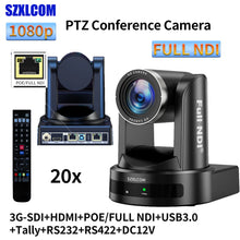 SZXLCOM FULL NDI PTZ Camera AI Auto-Tracking 20x Optical Zoom HDMI SDI USB POE IP for Live Streaming Church Conference
