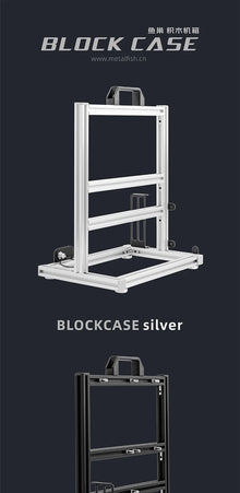 METALFISH BlockCase Aluminum Open Frame Case Support ATX/M-ATX Mainboard GPU Mount Horizontally 240 Water Cooler Gaming Cabinet