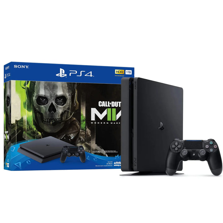 Sony PlayStation 4 Slim Call of Duty Modern Warfare II Bundle 1TB PS4 Gaming Console, Jet Black