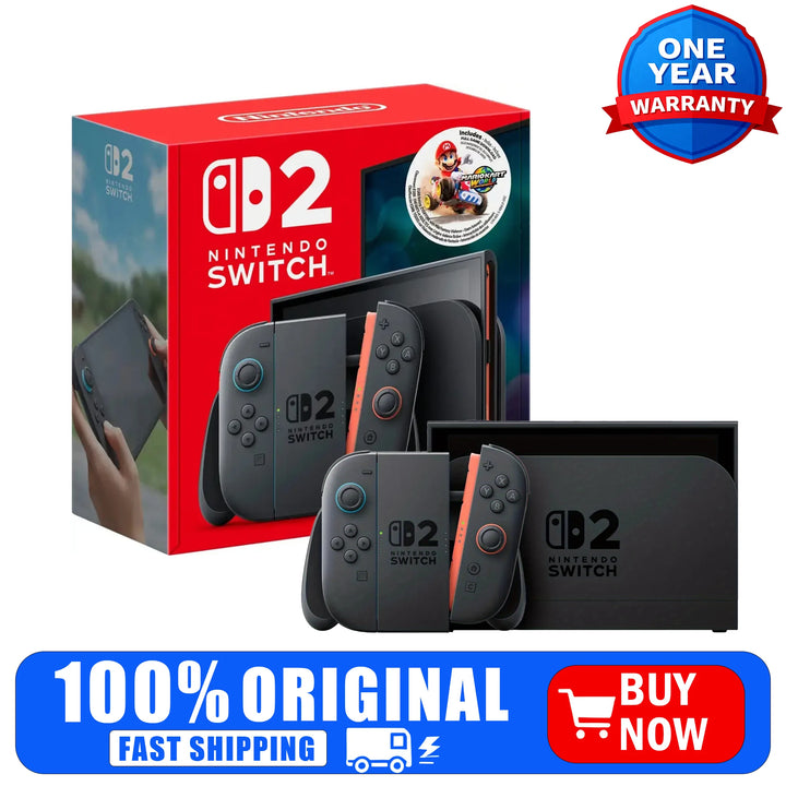 Nintendo Switch 2 Mario Kart World Bundle Konsole - HK-Version mit US-Netzadapter