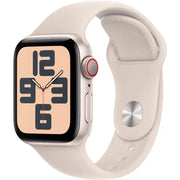 Apple Watch SE (2022) 2.ª gen. 40 mm A2722 (Solo GPS, sin datos móviles) Color blanco estrella - Reacondicionado, excelente estado