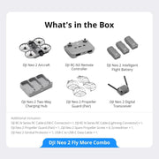DJI Neo 2 Fly More Combo con RC-N3, dron con cámara 4K para principiantes, transmisión digital estable, 3 baterías