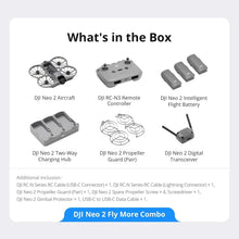 DJI Neo 2 Fly More Combo mit RC-N3, 4K-Kameradrohne für Einsteiger, stabile digitale Übertragung, 3 Akkus