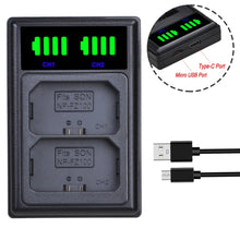 Batmax 2280mAh NP-FZ100 Battery+LED Dual Charger with Type C Port for Sony Alpha 9 A9R 9S A9S a7 iii A7R3 7RM3 a7m4  A6700 A6600