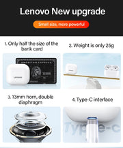 Auriculares inalámbricos Lenovo LP40 originales TWS con Bluetooth, control táctil, deportivos, estéreo para teléfono Android
