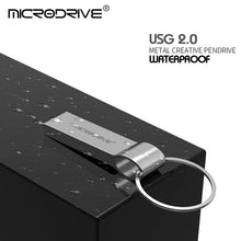 Metal USB Flash Drive 128GB 64GB pendrive 32GB 4GB 8GB 16GB Memory sticks pen drive with key ring