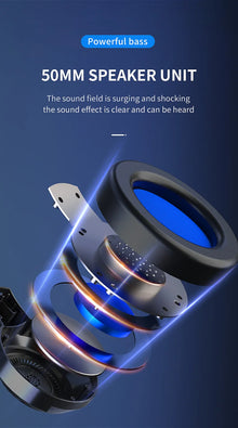 G58 G60 Gaming Headset 7.1 Stereo SVirtual Surround Bass Earphone Headphone with Mic LED Light for Computer PC Gamer Foldable