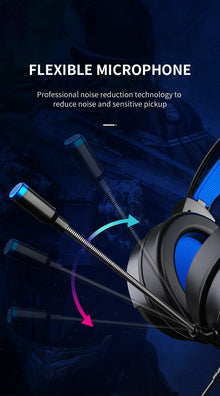 G58 G60 Gaming Headset 7.1 Stereo SVirtual Surround Bass Earphone Headphone with Mic LED Light for Computer PC Gamer Foldable
