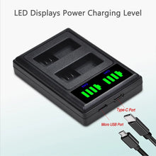 1800mAh LP-E5 LPE5 Battery/LED TypeC Charger for Canon EOS Rebel XS, Rebel T1i, Rebel XSi, 1000D, 500D, 450D,Kiss X3,X2,F