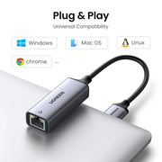 Adaptador de red USB 3.0 a Ethernet RJ45 UGREEN para PC, Windows 10, Xiaomi Mi Box 3/S y Nintendo Switch