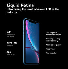 Genuine Apple iPhone XR Original 6.1" Retina IPS LCD RAM 3GB ROM 64GB/128GB/256GB A12 Bionic 4G LTE Hexa Core IOS Face ID NFC