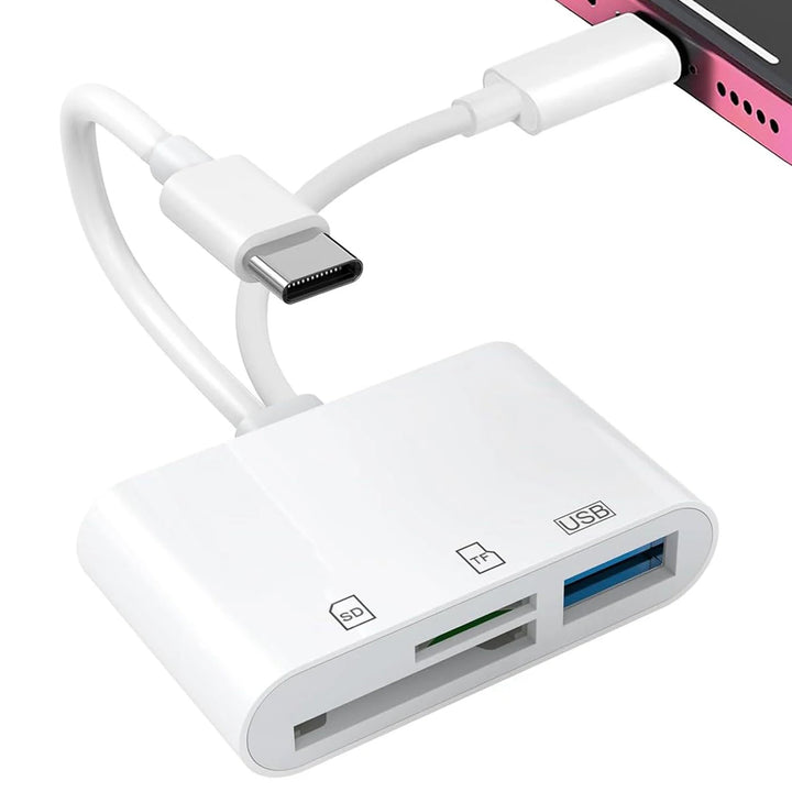 Adaptador de lector de tarjetas SD y TF para iPhone, cámara, Samsung, Xiaomi, iPad, lector de tarjetas de memoria USB, visor de cámaras de seguimiento