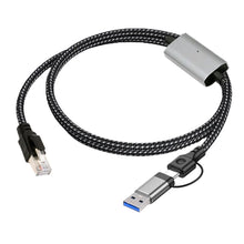 USB A Type‑C To RJ45 Ethernet Adapter 2.5G 1000Mbps Gigabit Wired Network Adapter 2500M USB 3.0 External Cable for Laptop PC